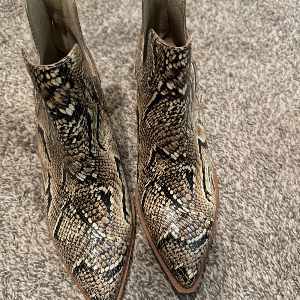 Snakeskin Ankle Boots